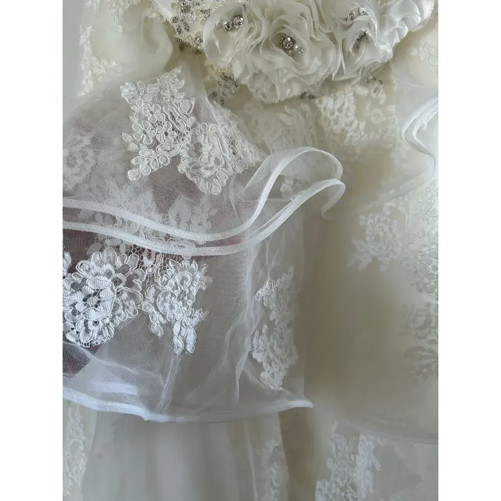 Maggie Sottero Chloe Wedding Dress Sweet Heart Ball Gown Lace Tulle Ivory 10 NWT - Picture 5 of 11